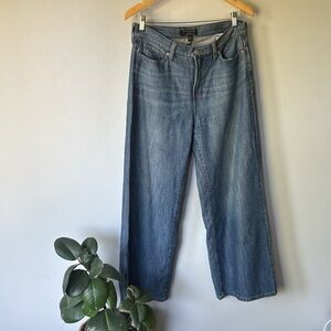 Banana Republic Factory Wide Leg High Rise Jeans Sz 29 8P Soft Denim Coastal